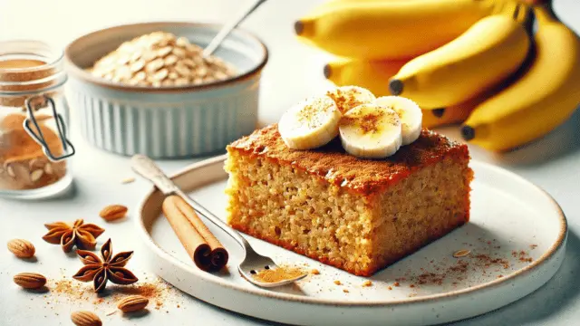 Bolo de Banana com Aveia